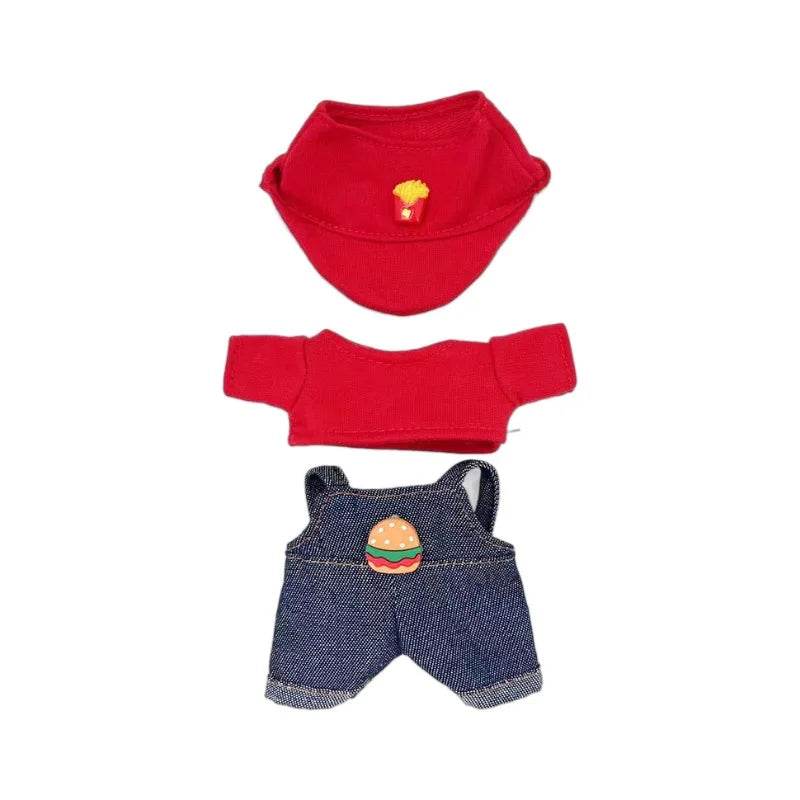 Cute Dress Outfit Clothes Only 17cm Pendant Blue Trendy Plaid Suit Keychain Salute Labubu Doll Clothes Cute Clothing - LaBuBu