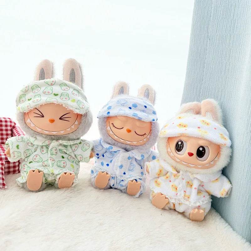 Labubu Clothes Cute Pajamas three piece to suit 15cm/17cm V1 V2 V3 - LaBuBu