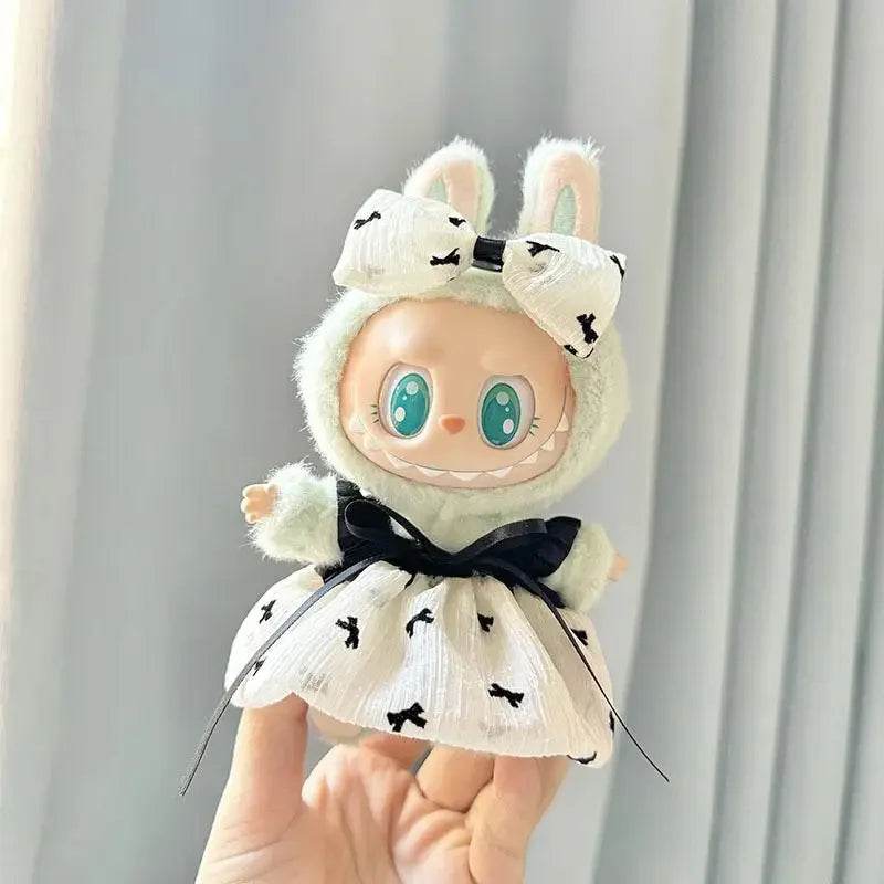 17cm LaBuBu Clothes Outfit Accessories For Korea Kpop Exo Labubu Idol V1 V2 Strap skirt set Clothing Gift - LaBuBu