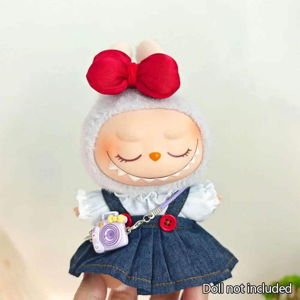 17cm LaBuBu Clothes Outfit Accessories For Korea Kpop Exo Labubu Idol V1 V2 Strap skirt set Clothing Gift - LaBuBu