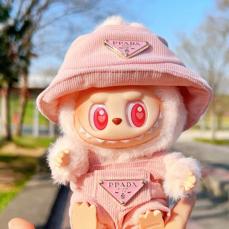 Labubu Clothes Coudroy Prada Set with Hat 15-17cm - LaBuBu