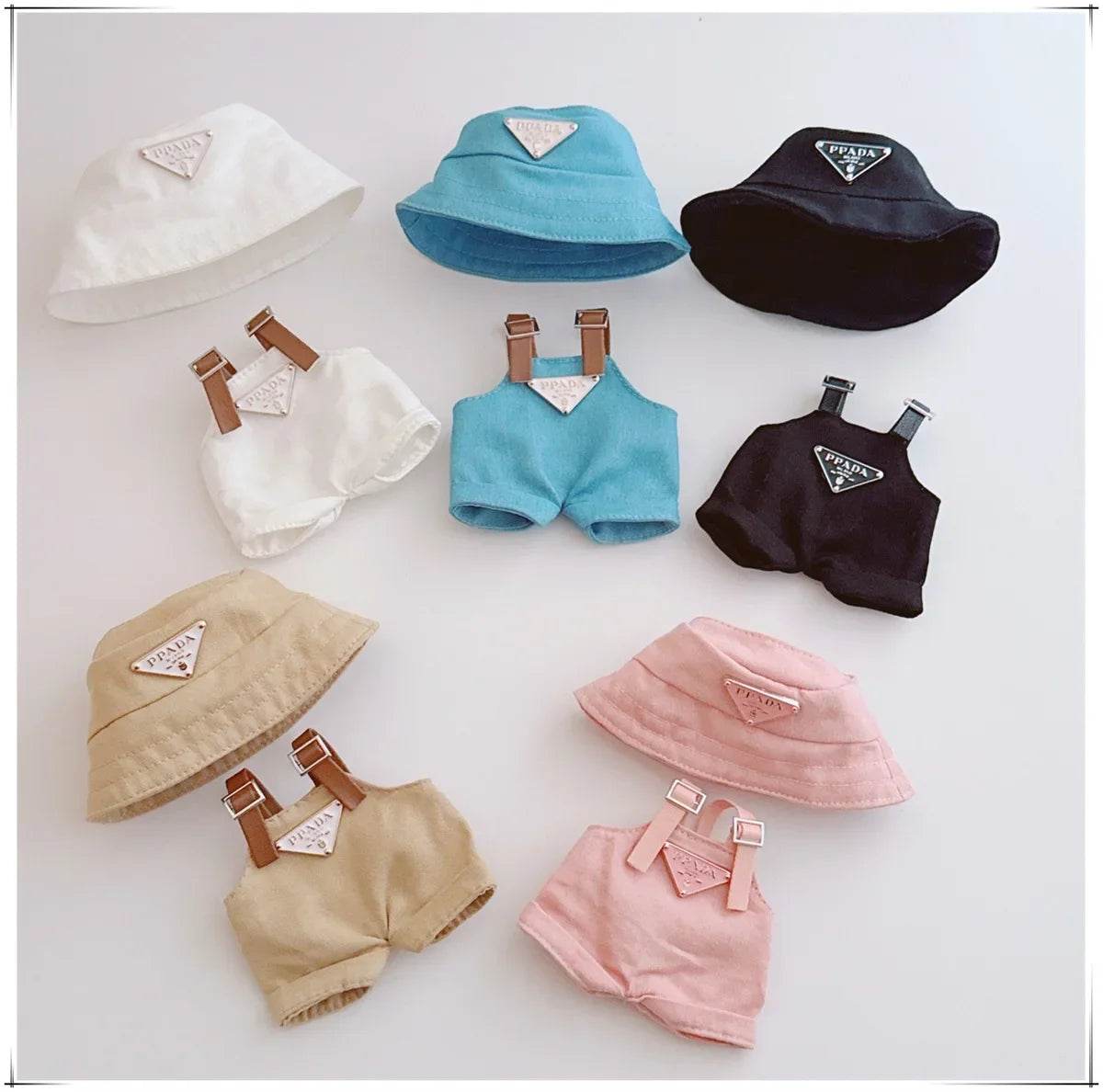 For 17cm v1v2 Labubu Clothes Labubu Sitting Party Hat Bib Pant Shoes Dolls Accessories Cute Decoration Game Toys - LaBuBu