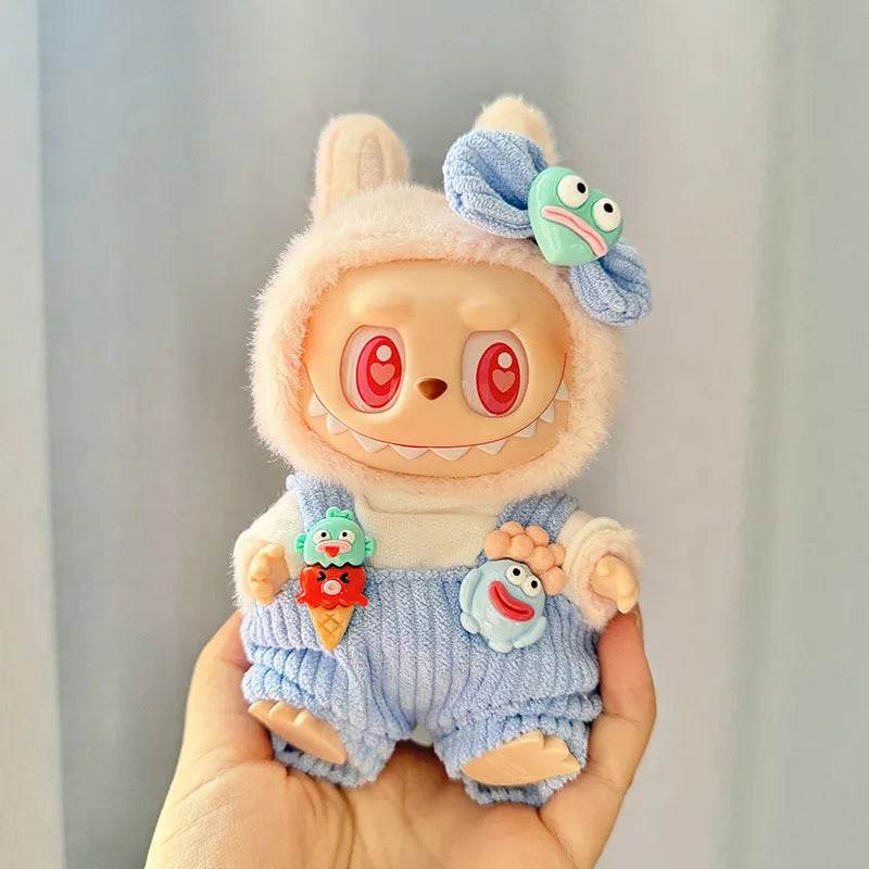 Labubu Clothes Cute Pajamas three piece to suit 15cm/17cm V1 V2 V3 - LaBuBu