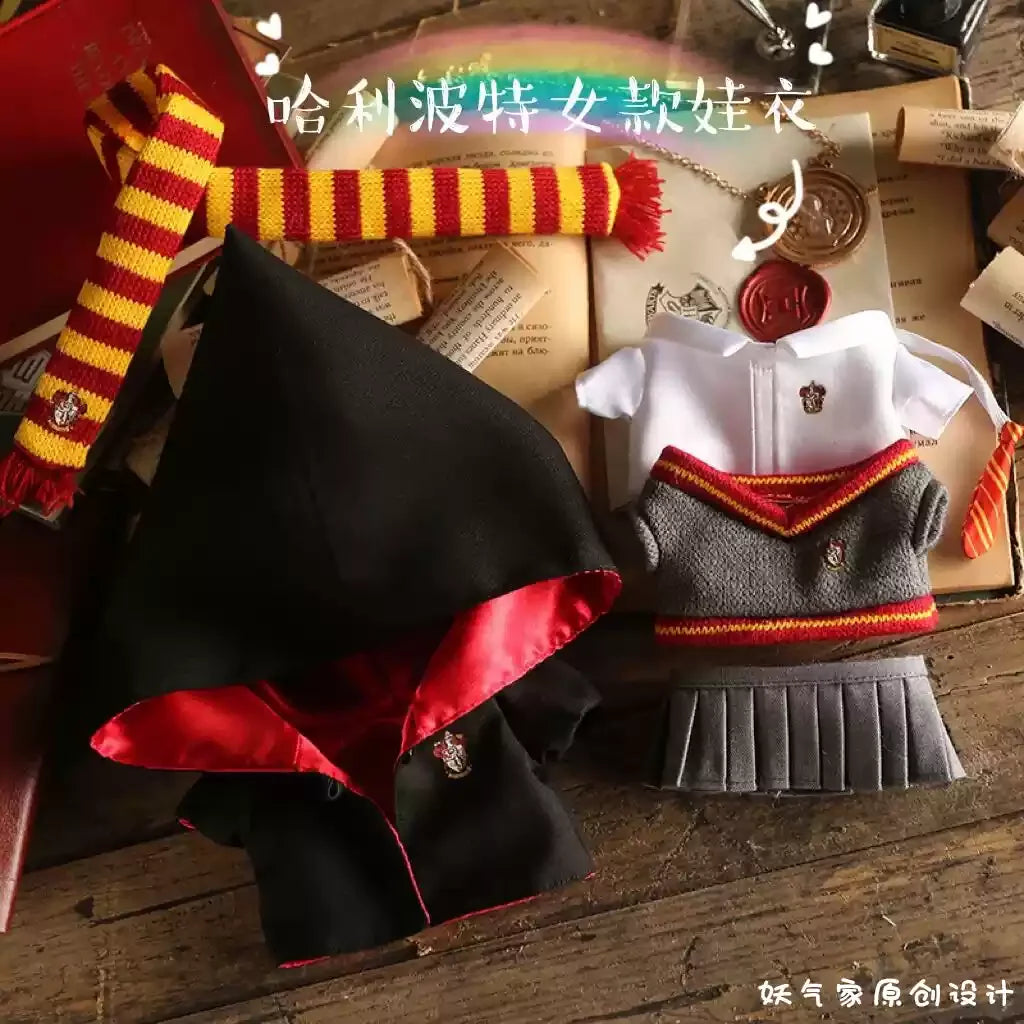 15-17cm Labubu Halloween Wizard School Uniform Full Set Harry Potter Inspired Hogwarts Outfit | LaBuBu Clothes - LaBuBus Monster