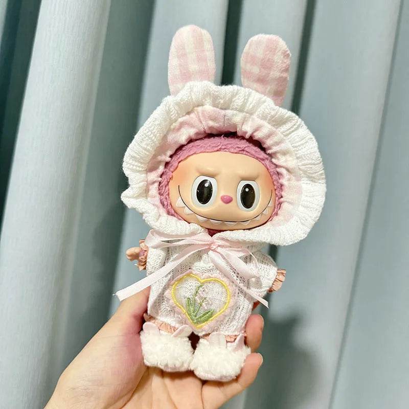 Labubu Clothes Cute Pajamas three piece to suit 15cm/17cm V1 V2 V3 - LaBuBu