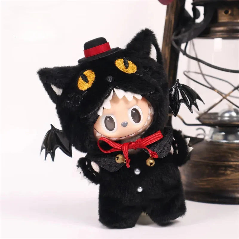 Labubu Halloween Doll Clothes Magic Outfit Set Witch and Black Cat Outfit Set - LaBuBus Monster