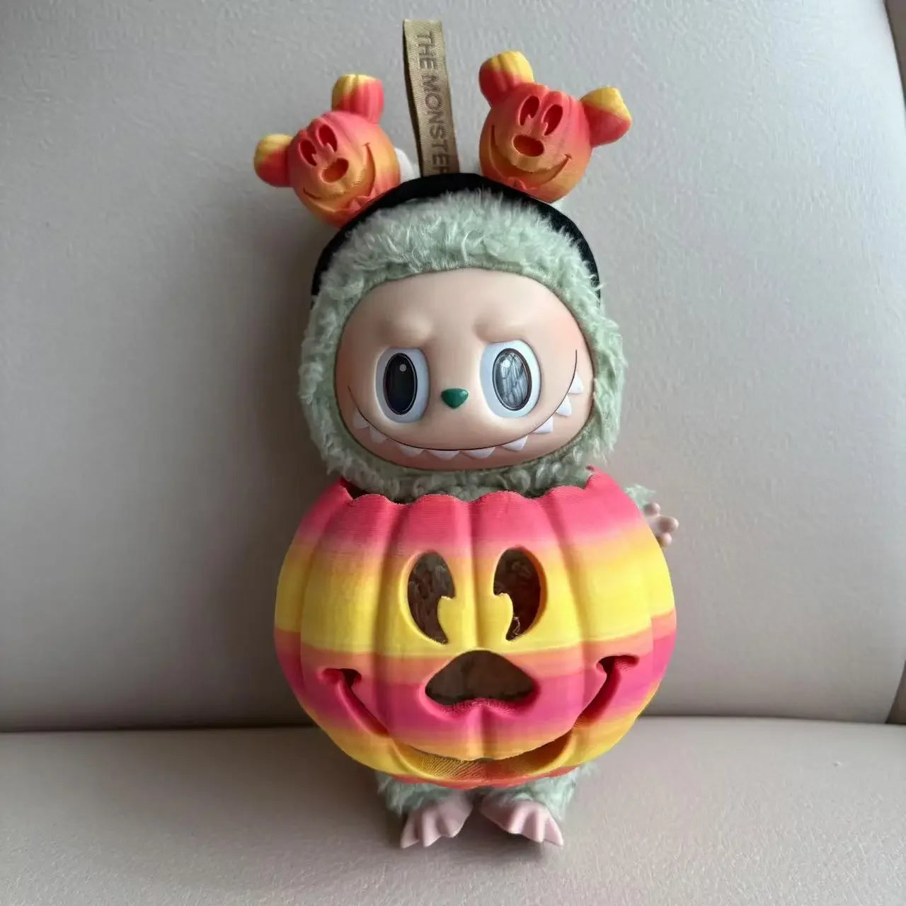 Labubu Halloween Costume Pumpkin 3D Printed Halloween LaBuBu Clothes Outfit 15-17cm - LaBuBus Monster