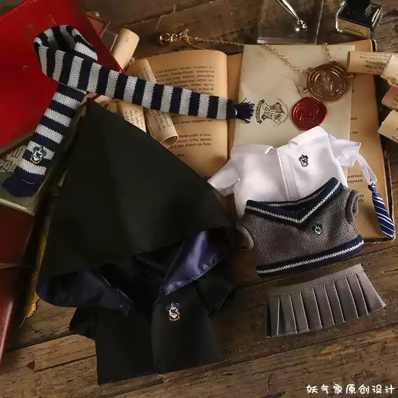 15-17cm Labubu Halloween Wizard School Uniform Full Set Harry Potter Inspired Hogwarts Outfit | LaBuBu Clothes - LaBuBus Monster