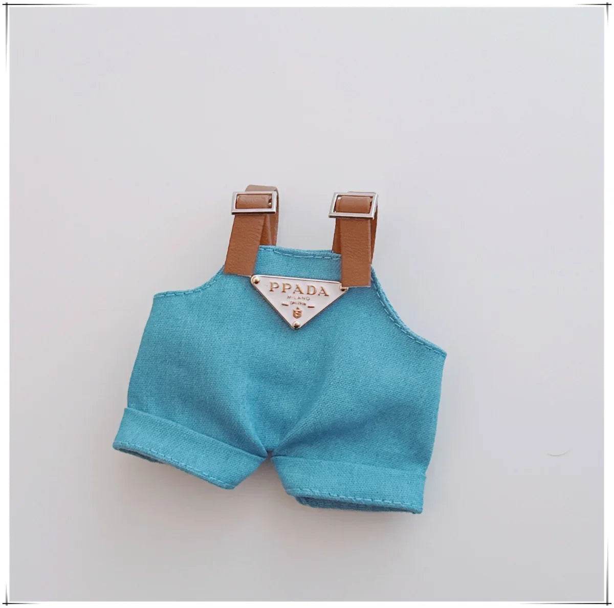 For 17cm v1v2 Labubu Clothes Labubu Sitting Party Hat Bib Pant Shoes Dolls Accessories Cute Decoration Game Toys - LaBuBu