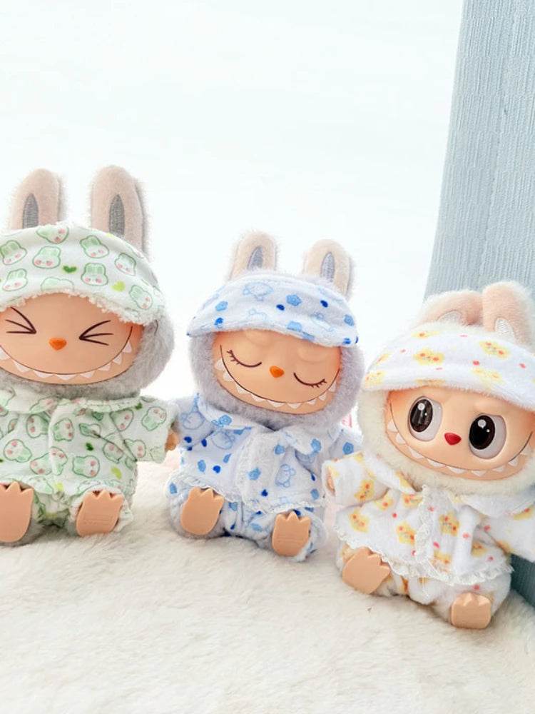 Labubu Clothes Cute Pajamas three piece to suit 15cm/17cm V1 V2 V3 - LaBuBu