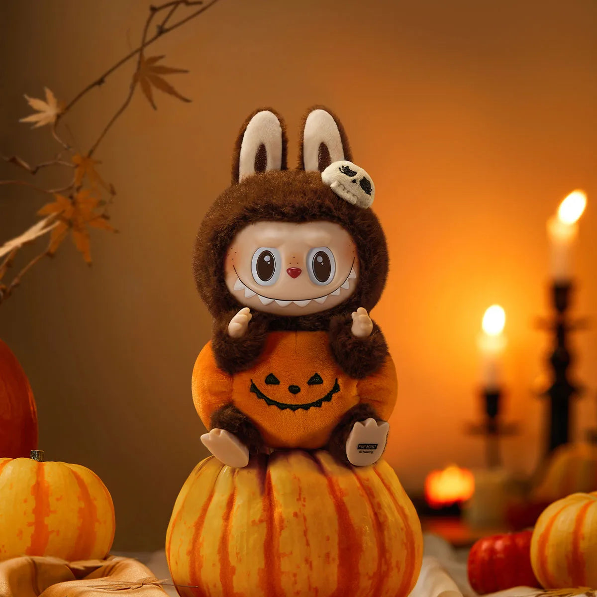 Labubu Happy Halloween Party Series-sitting Pumpkin Vinyl Plush Pendant | LaBuBu Dolls