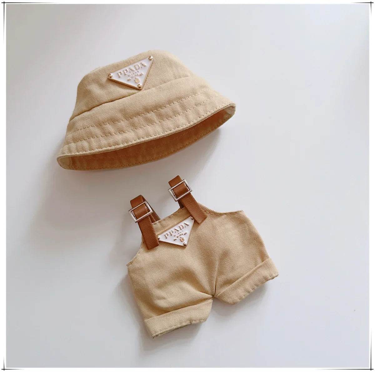 For 17cm v1v2 Labubu Clothes Labubu Sitting Party Hat Bib Pant Shoes Dolls Accessories Cute Decoration Game Toys - LaBuBu