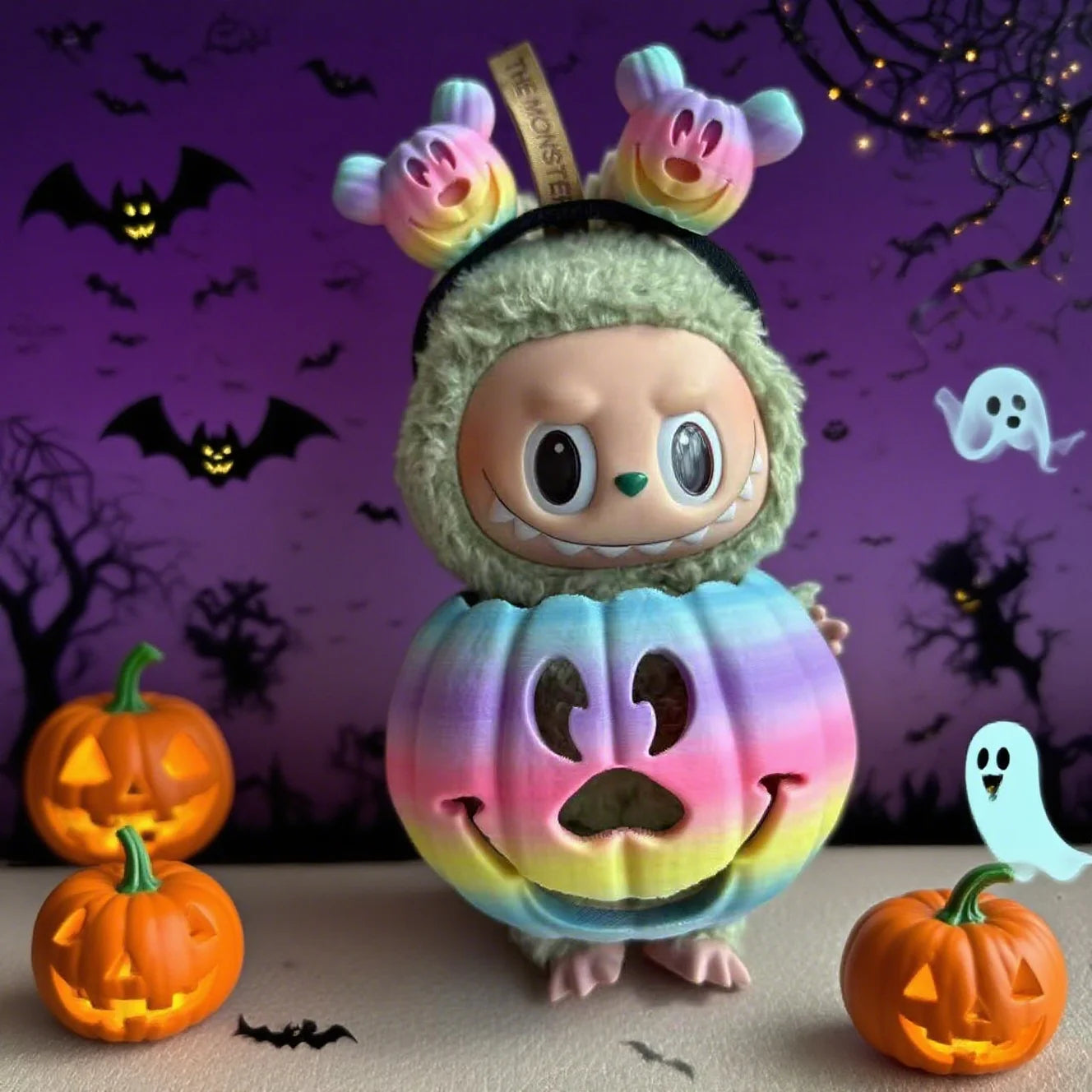 Labubu Halloween Costume Pumpkin 3D Printed Halloween LaBuBu Clothes Outfit 15-17cm - LaBuBus Monster