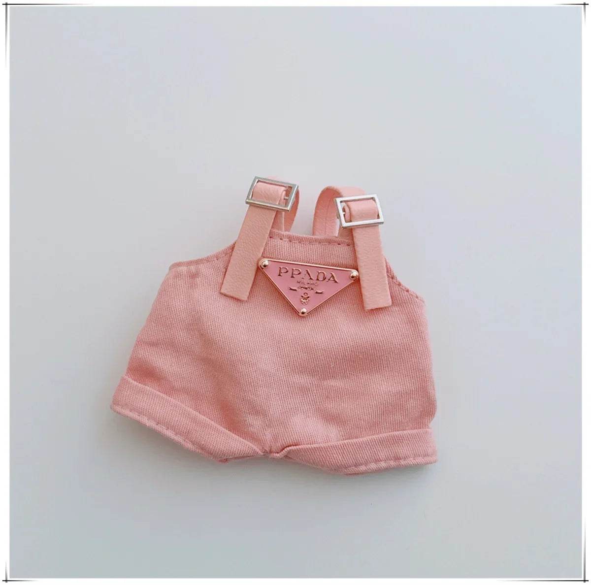 For 17cm v1v2 Labubu Clothes Labubu Sitting Party Hat Bib Pant Shoes Dolls Accessories Cute Decoration Game Toys - LaBuBu