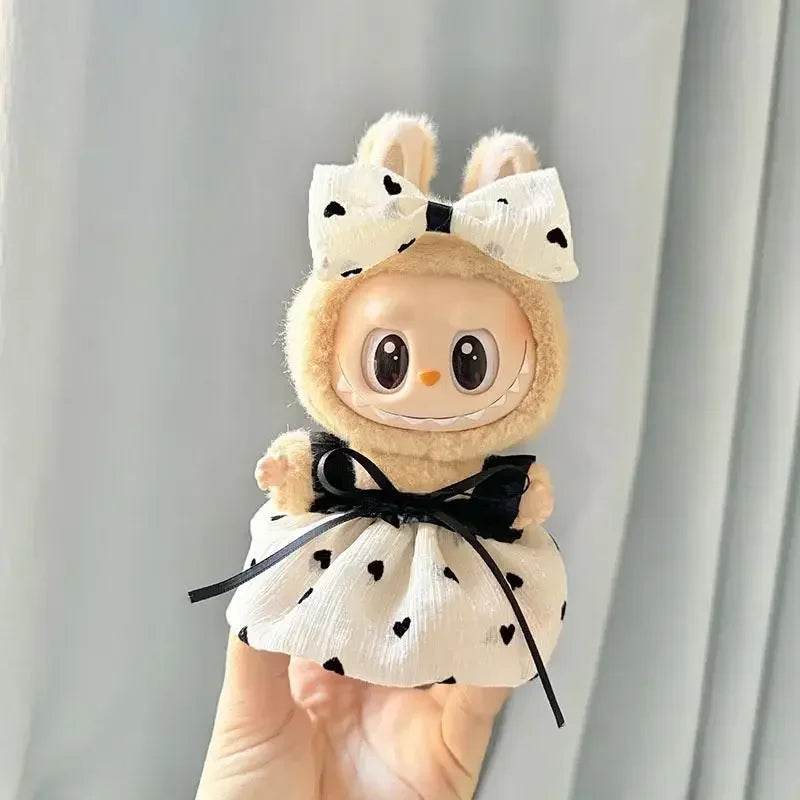 17cm LaBuBu Clothes Outfit Accessories For Korea Kpop Exo Labubu Idol V1 V2 Strap skirt set Clothing Gift - LaBuBu