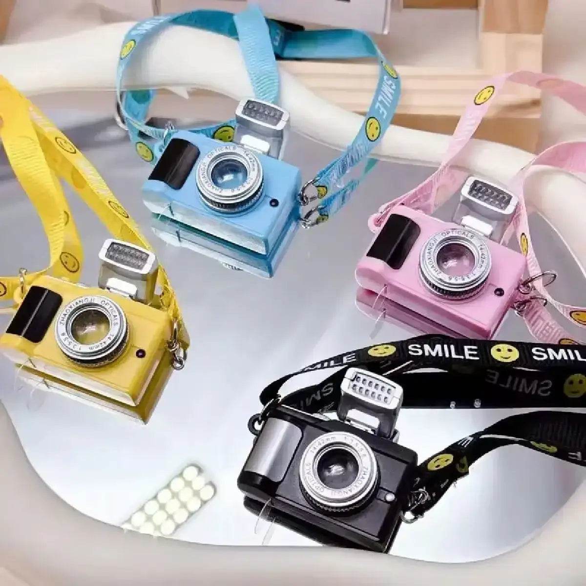 17cm Labubu Flash Camera Cotton Doll Accessory Decorative Camera Bag for Photography Enthusiasts And Collectors - LaBuBu