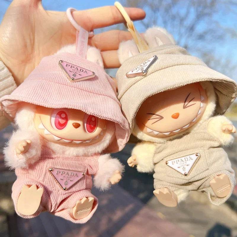 Labubu Clothes Coudroy Prada Set with Hat 15-17cm - LaBuBu
