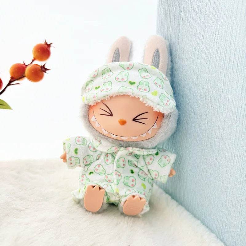 Labubu Clothes Cute Pajamas three piece to suit 15cm/17cm V1 V2 V3 - LaBuBu