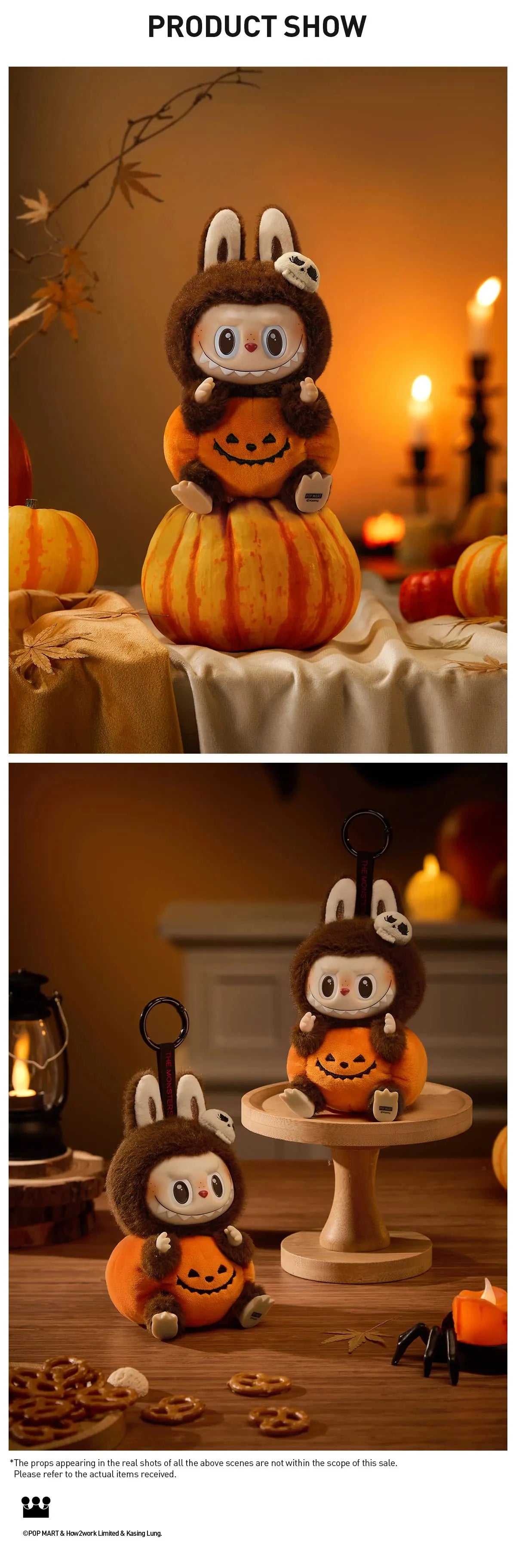 Labubu Happy Halloween Party Series-sitting Pumpkin Vinyl Plush Pendant | LaBuBu Dolls