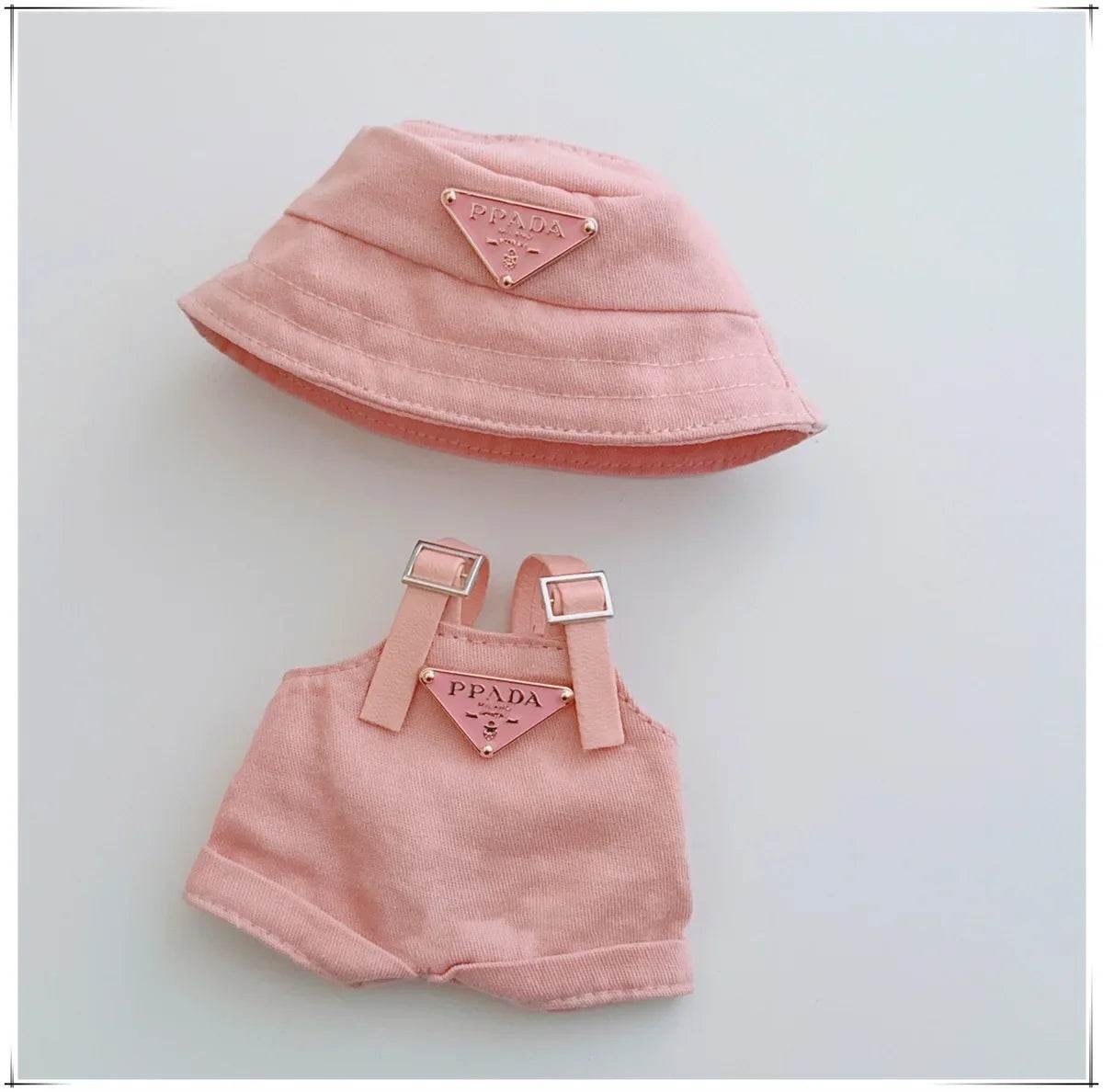 For 17cm v1v2 Labubu Clothes Labubu Sitting Party Hat Bib Pant Shoes Dolls Accessories Cute Decoration Game Toys - LaBuBu