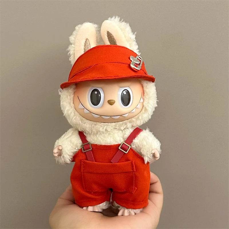 Labubu Clothes Korean Hat and Pants Set to Suit LaBuBu 15/17cm V1 V2 - LaBuBu