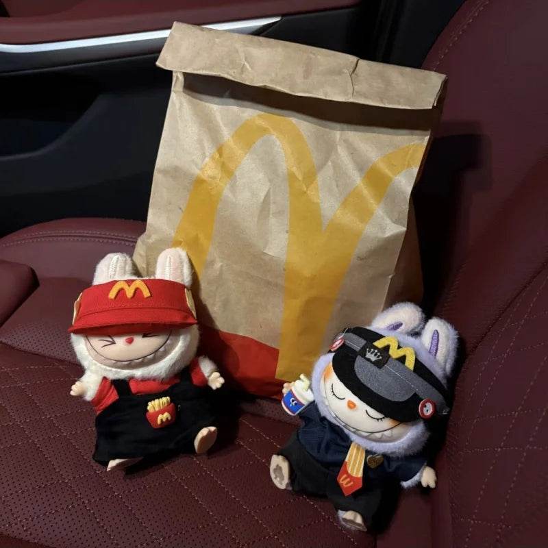 17cm Labubu Doll Clothes Fast Food McDonald Coca Cola Uniform Outfit - LaBuBu