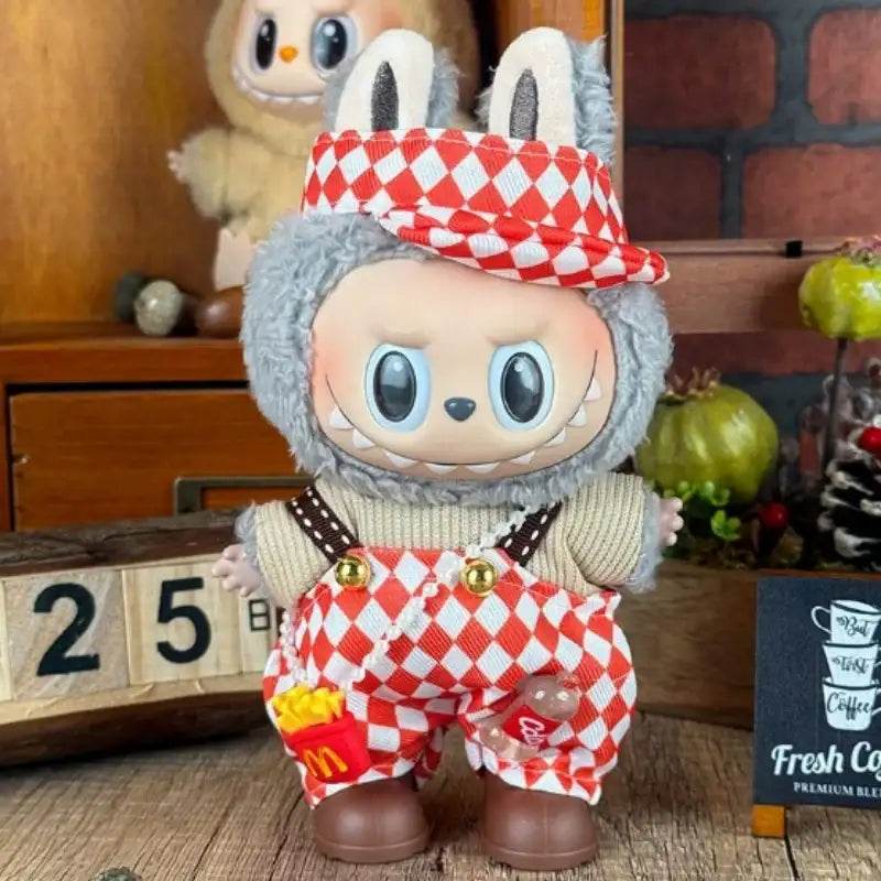 17cm Labubu Doll Clothes Fast Food McDonald Coca Cola Uniform Outfit - LaBuBu