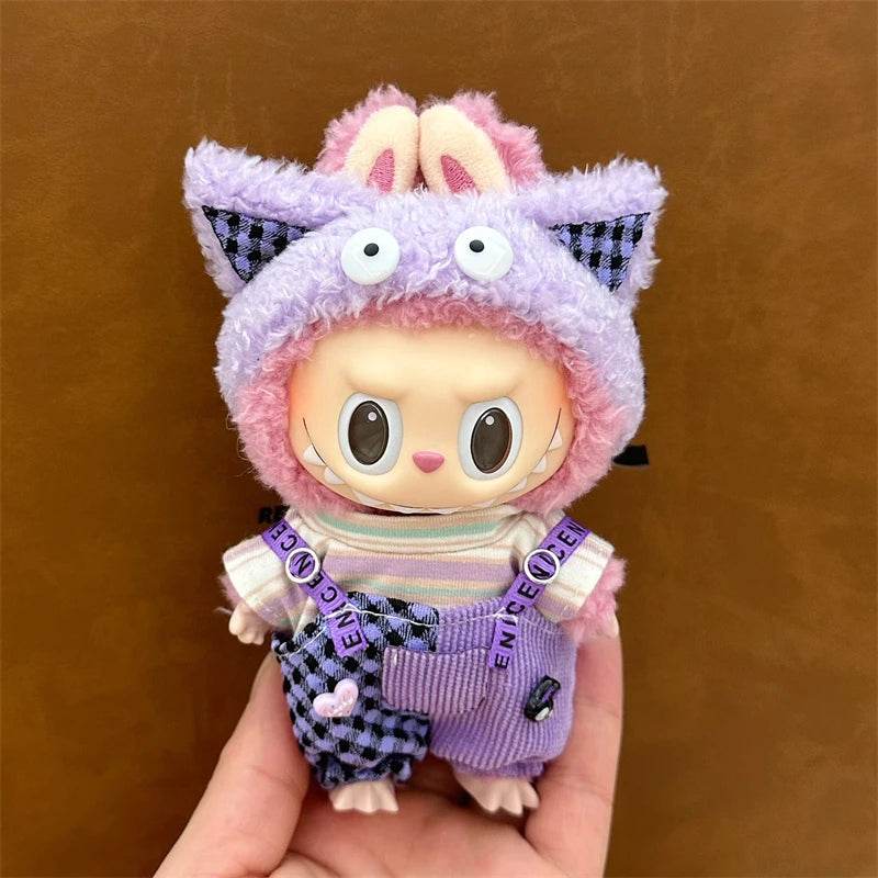 Labubu Clothes Korean Hat and Pants Set to Suit LaBuBu 15/17cm V1 V2 - LaBuBu