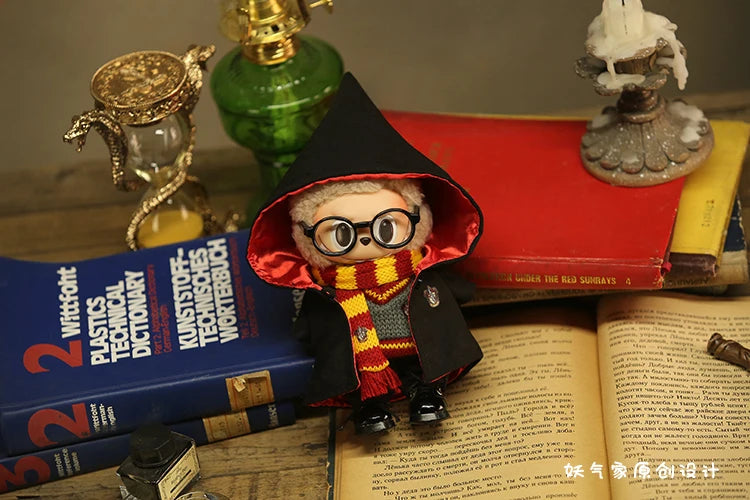 15-17cm Labubu Halloween Wizard School Uniform Full Set Harry Potter Inspired Hogwarts Outfit | LaBuBu Clothes - LaBuBus Monster