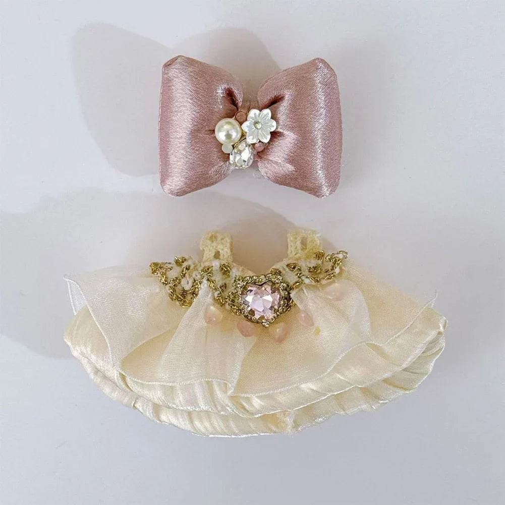 17cm LaBuBu Clothes Outfit Accessories For Korea Kpop Exo Labubu Idol V1 V2 Strap skirt set Clothing Gift - LaBuBu