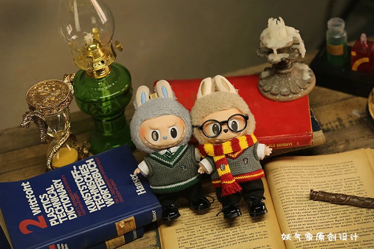 15-17cm Labubu Halloween Wizard School Uniform Full Set Harry Potter Inspired Hogwarts Outfit | LaBuBu Clothes - LaBuBus Monster