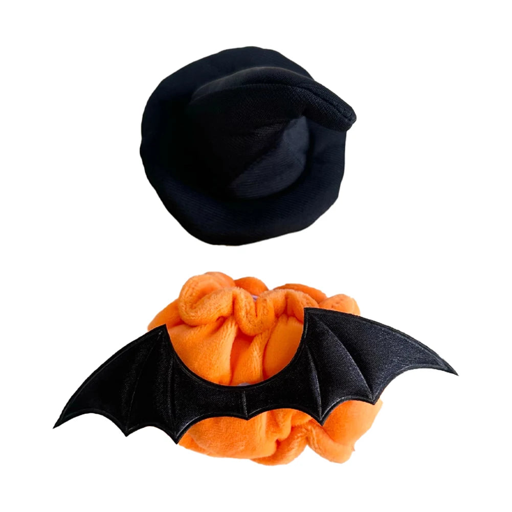 Labubu Doll Clothes Halloween Pumpkin Outfit with Witch Hat Plush Costume Set - LaBuBus Monster