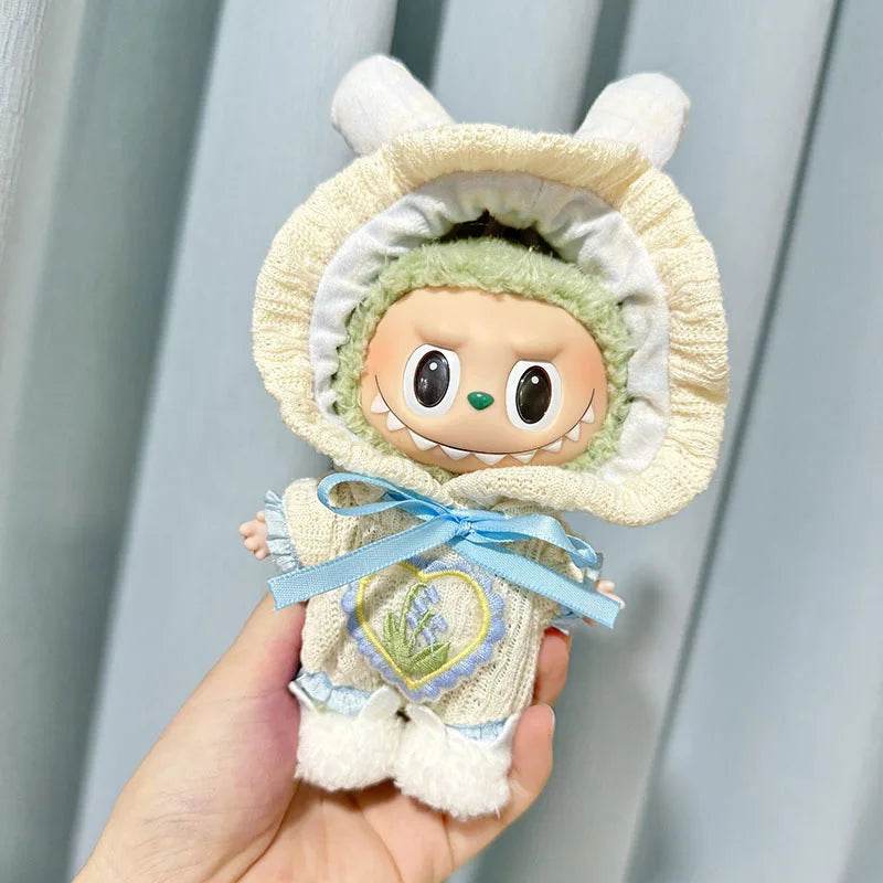 Labubu Clothes Cute Pajamas three piece to suit 15cm/17cm V1 V2 V3 - LaBuBu