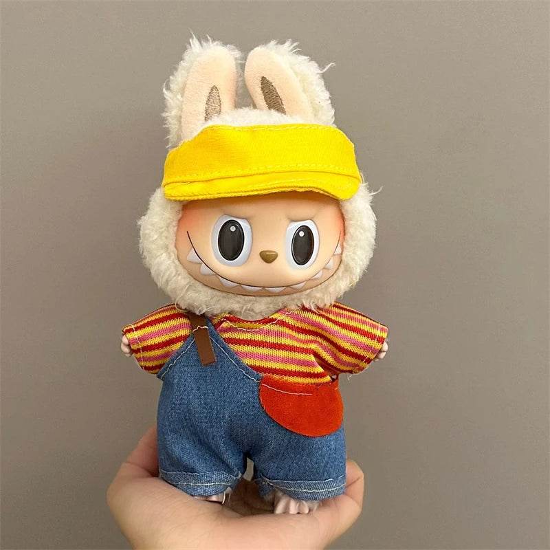 Labubu Clothes Korean Hat and Pants Set to Suit LaBuBu 15/17cm V1 V2 - LaBuBu