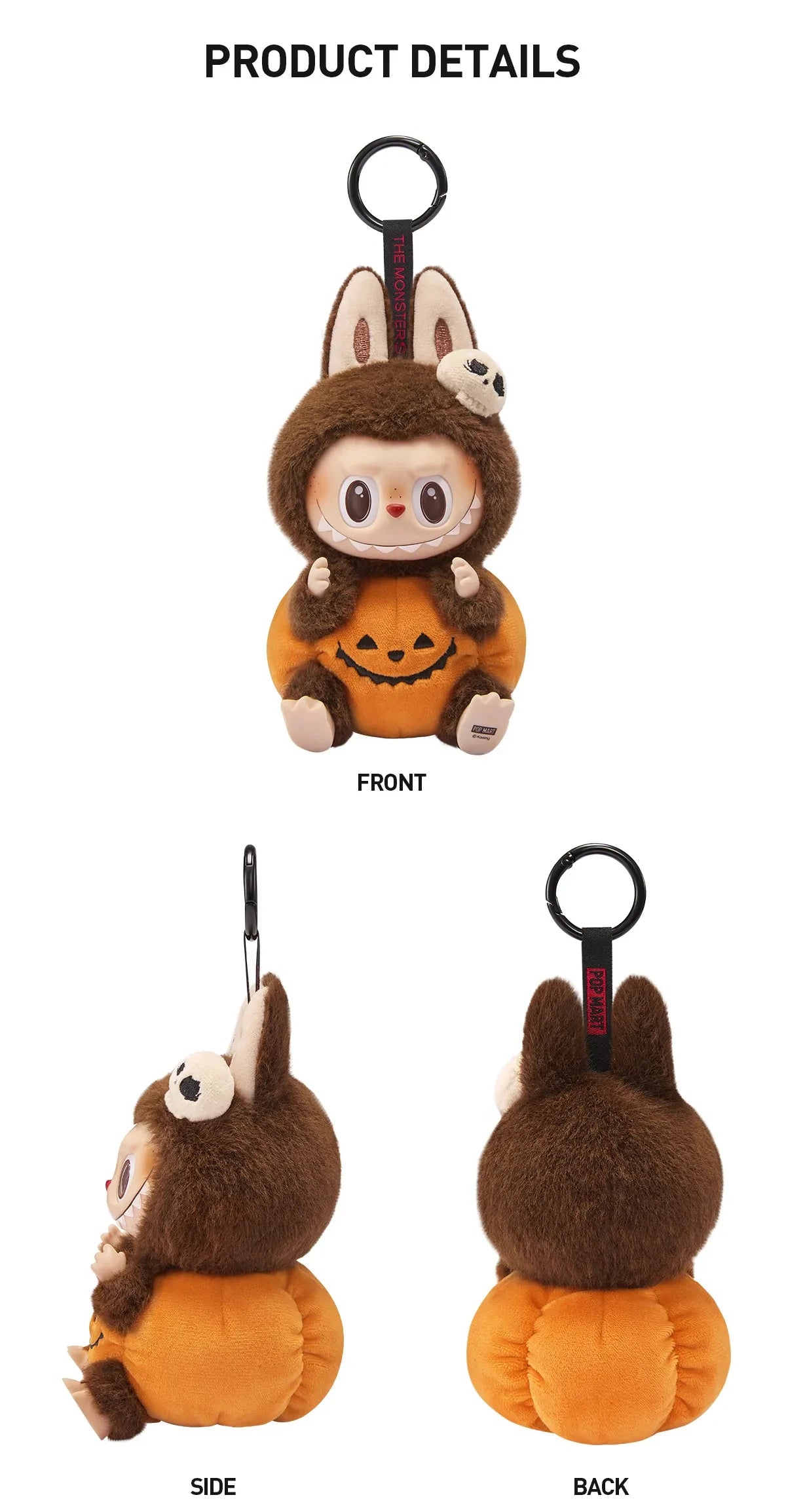 Labubu Happy Halloween Party Series-sitting Pumpkin Vinyl Plush Pendant | LaBuBu Dolls