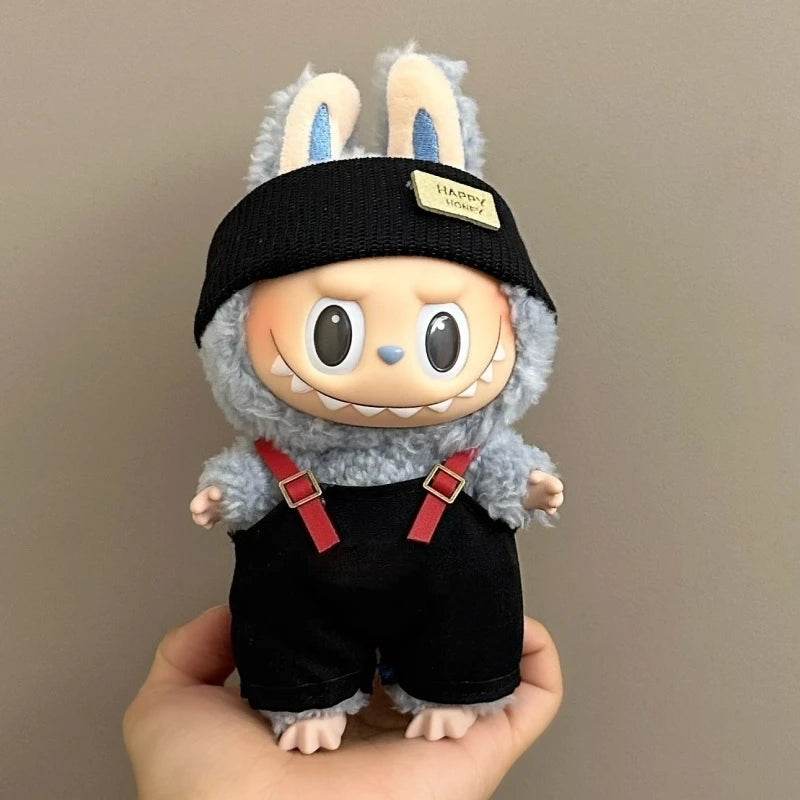 Labubu Clothes Korean Hat and Pants Set to Suit LaBuBu 15/17cm V1 V2 - LaBuBu