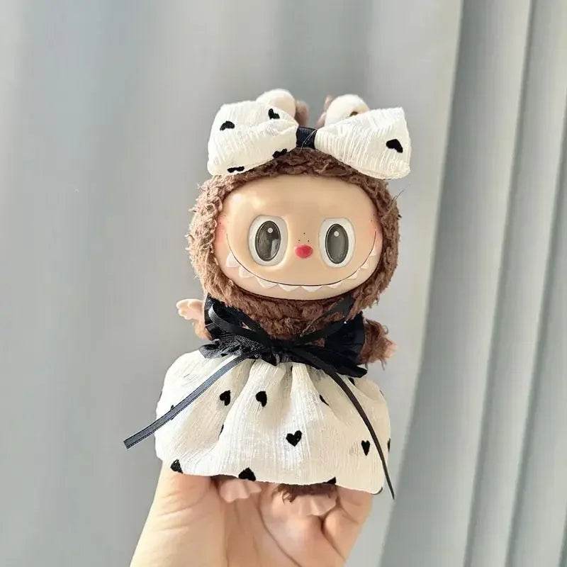 17cm LaBuBu Clothes Outfit Accessories For Korea Kpop Exo Labubu Idol V1 V2 Strap skirt set Clothing Gift - LaBuBu