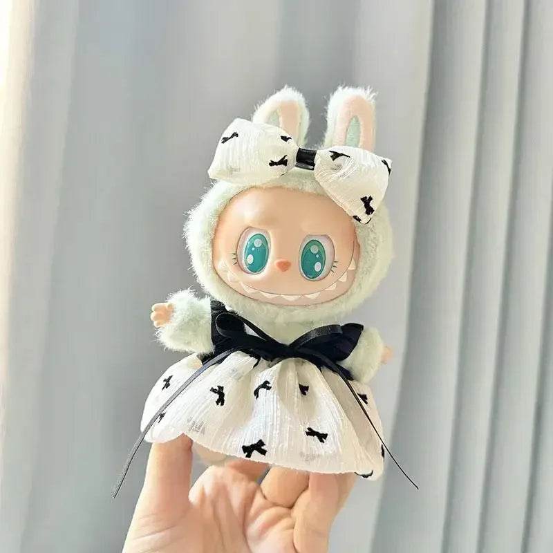 17cm LaBuBu Clothes Outfit Accessories For Korea Kpop Exo Labubu Idol V1 V2 Strap skirt set Clothing Gift - LaBuBu