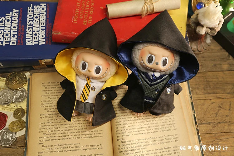 15-17cm Labubu Halloween Wizard School Uniform Full Set Harry Potter Inspired Hogwarts Outfit | LaBuBu Clothes - LaBuBus Monster