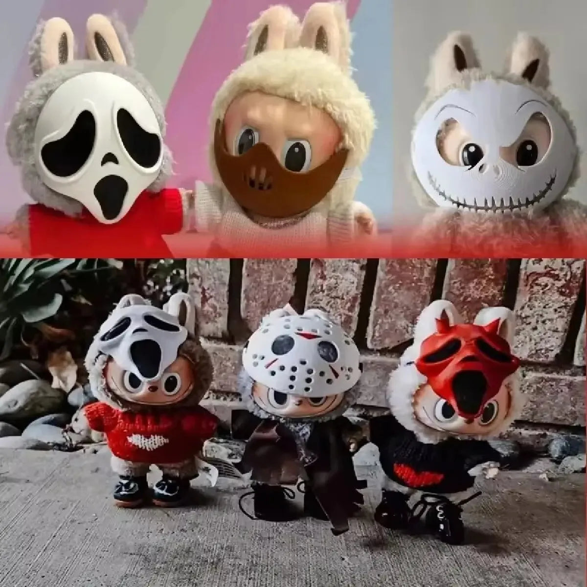 Labubu Mask Halloween Horror Masks Outfits | LaBuBu Clothes