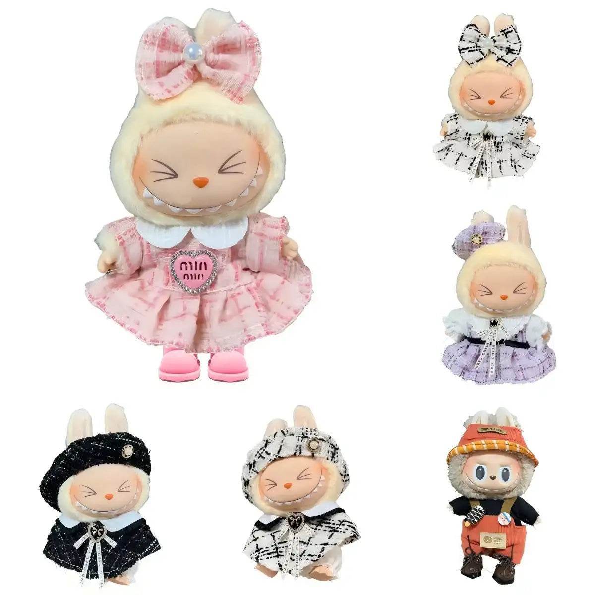 17cm Fashion Doll labubu Clothes Set Suitable for Boys Cute Plush Doll Clothes Suitable for Fashion - LaBuBu