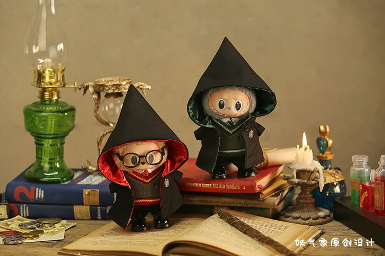 15-17cm Labubu Halloween Wizard School Uniform Full Set Harry Potter Inspired Hogwarts Outfit | LaBuBu Clothes - LaBuBus Monster