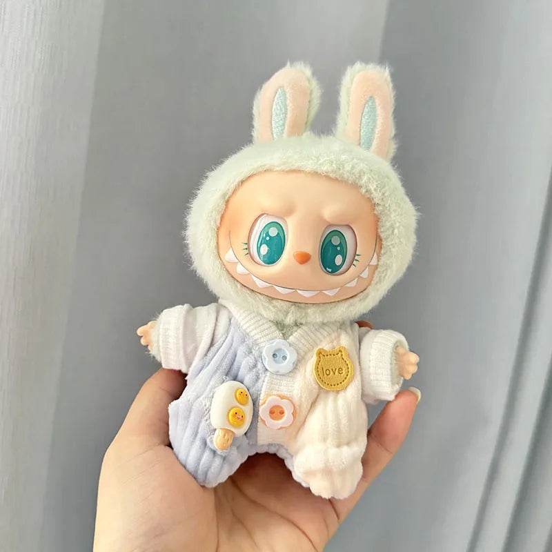 Labubu Clothes Cute Pajamas three piece to suit 15cm/17cm V1 V2 V3 - LaBuBu