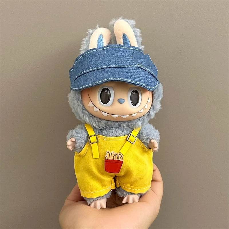 Labubu Clothes Korean Hat and Pants Set to Suit LaBuBu 15/17cm V1 V2 - LaBuBu
