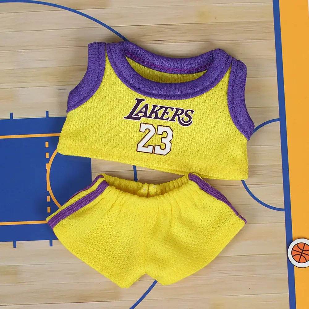 Labubu Clothes Basketball Lakers Boston NBA Style to suit 17cm number 23, 8, 1 & 15 - LaBuBu