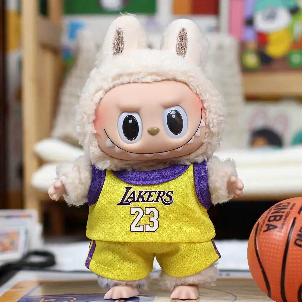Labubu Clothes Basketball Lakers Boston NBA Style to suit 17cm number 23, 8, 1 & 15 - LaBuBu