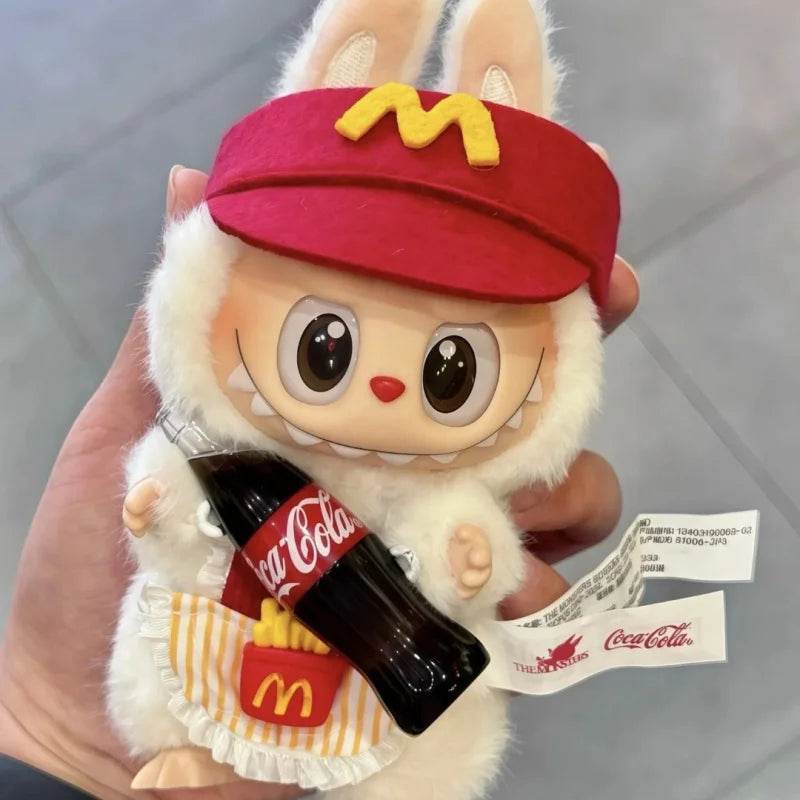 17cm Labubu Doll Clothes Fast Food McDonald Coca Cola Uniform Outfit - LaBuBu
