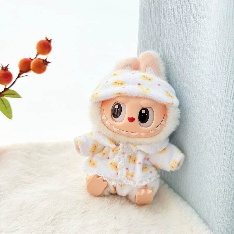 Labubu Clothes Cute Pajamas three piece to suit 15cm/17cm V1 V2 V3 - LaBuBu