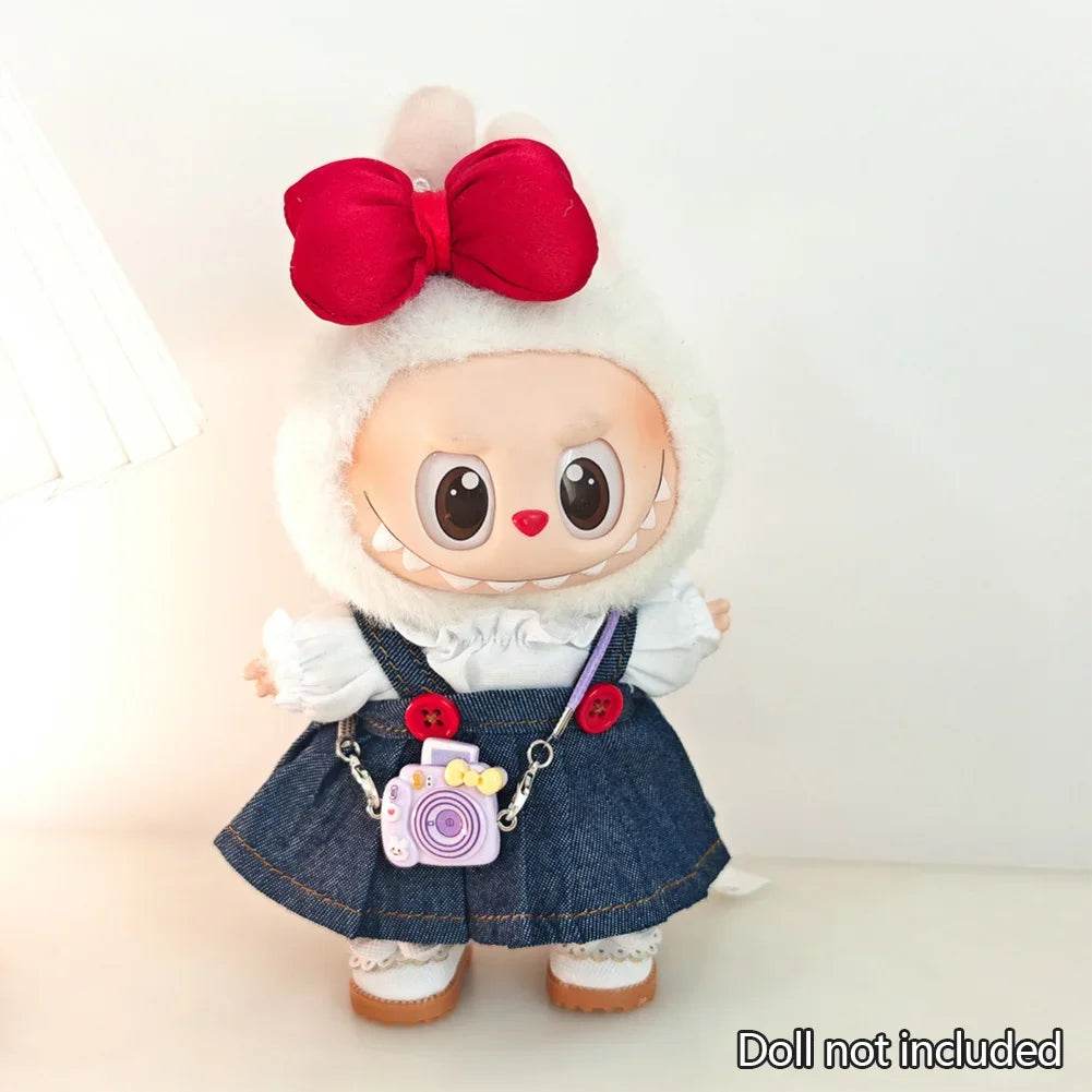 17cm LaBuBu Clothes Outfit Accessories For Korea Kpop Exo Labubu Idol V1 V2 Strap skirt set Clothing Gift - LaBuBu