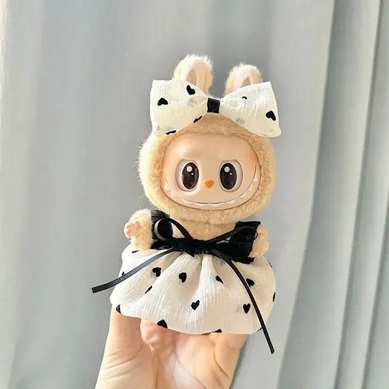 17cm LaBuBu Clothes Outfit Accessories For Korea Kpop Exo Labubu Idol V1 V2 Strap skirt set Clothing Gift - LaBuBu